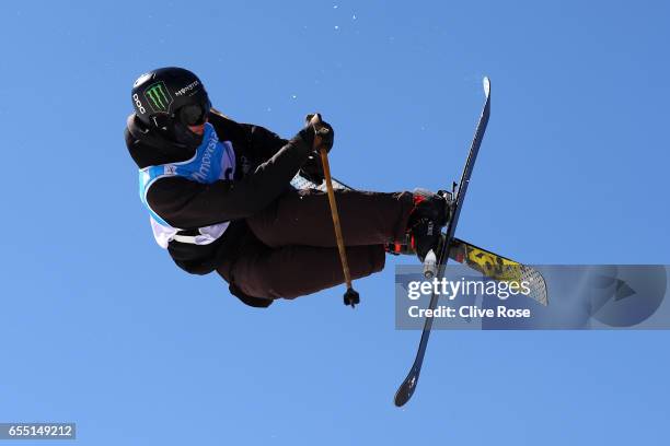 Alexander Hall of the United States competes in the Men's Slopestyle final during day twelve of the FIS Freestyle Ski & Snowboard World Championships...