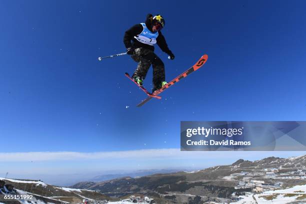 Mcrae Williams of the United States competes in the Men's Slopestyle final during day twelve of the FIS Freestyle Ski & Snowboard World Championships...
