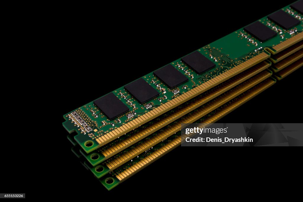 Random Access Memory Modules Components Electronic Collection Computer Random Access Memory Modules High-Res ...