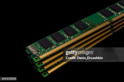 Computer Random Access Electronic Collection Computer Random Access Memory Modules High-Res ...
