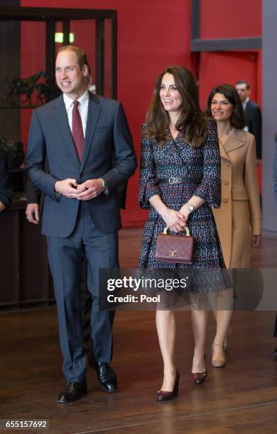 Catherine, Duchess of Cambridge and Prince William, Duke of Cambridge visit Musee d'Orsay on March 18, 2017 in Paris, France. The Duke and Duchess...