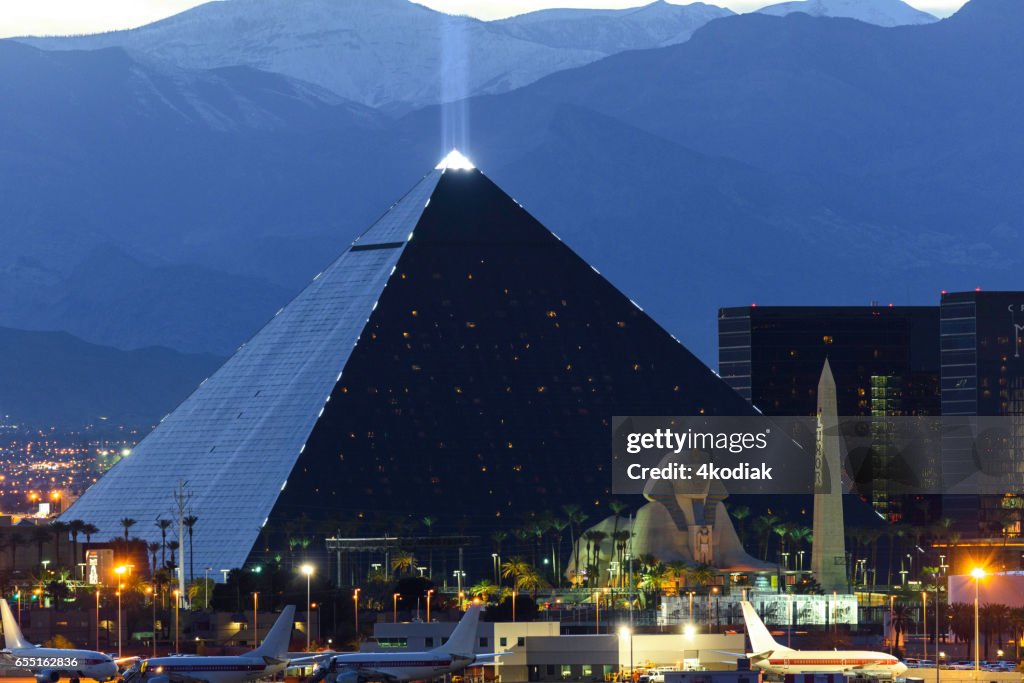 Las Vegas Hotel Casino bâtiments au coucher du soleil