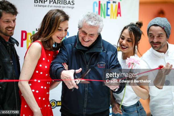 Elsa Zylberstein, Claude Lelouch, Alice Belaidi and Guillaume Gouix attend the Printemps Du Cinema 2017 Opening Ceremony at Cinema Pathe Beaugrenelle...