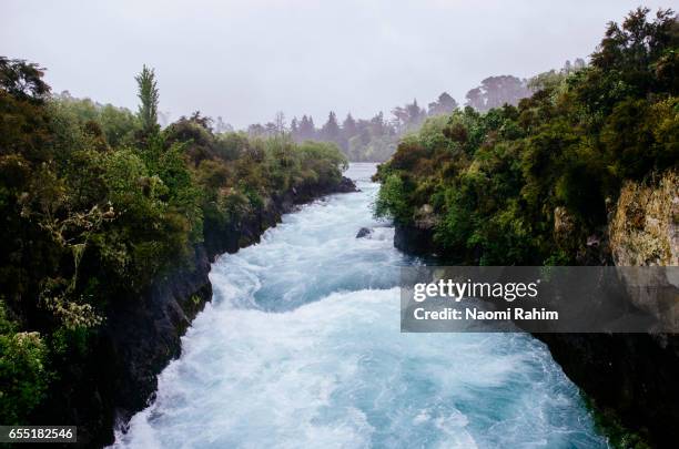 huka falls, new zealand - naomi rahim stock pictures, royalty-free photos & images