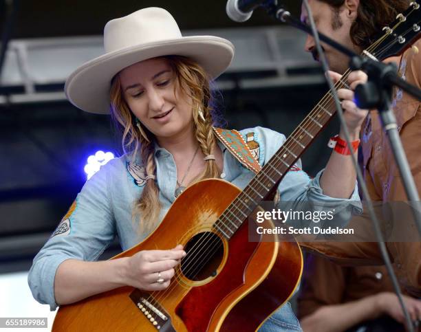 Singer Margo Price performs onstage during the Rachael Ray SXSW Feedback Party at Stubbs BBQ on March 18, 2017 in Austin, Texas.