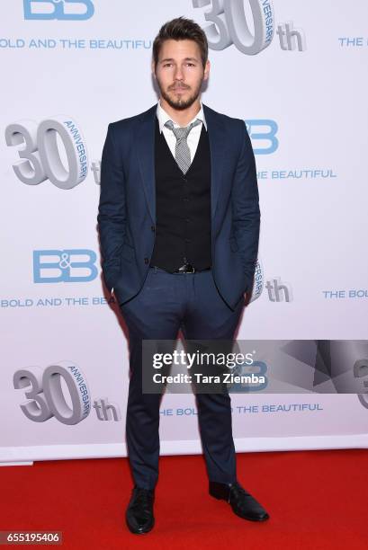Actor Scott Clifton attends CBS's "The Bold And The Beautiful" 30th Anniversary Party at Clifton's Cafeteria on March 18, 2017 in Los Angeles,...