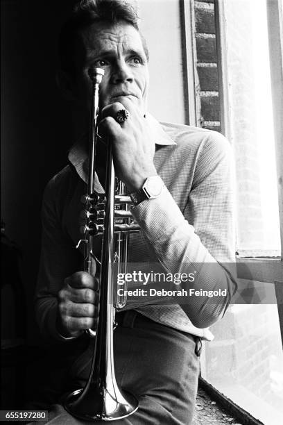 Deborah Feingold/Corbis via Getty Images) NEW YORK Jazz trumpeter Chet Baker poses in January 1977 in New York City, New York.
