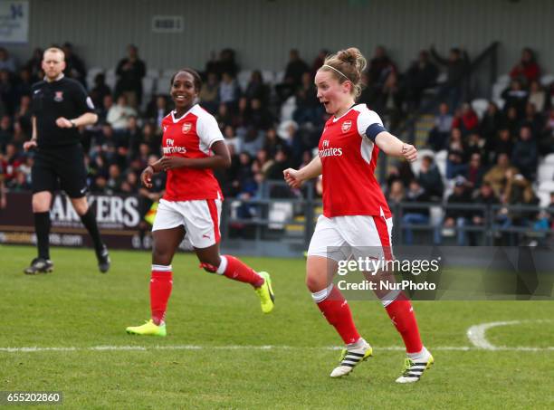 Kim Little of Arsenal Ladies celebrates her goal during The SSE FA Women's Cup - Fifth Round match between Arsenal Ladies against Tottenham Hotspur...