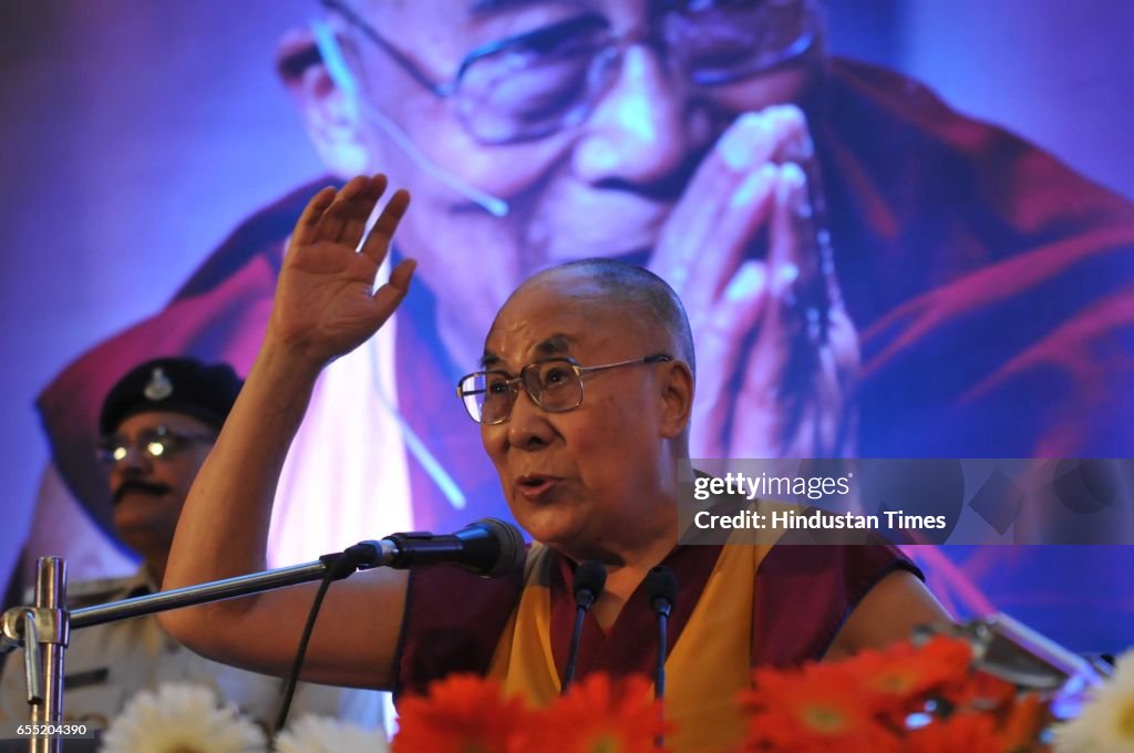 Tibetan Spiritual Leader Dalai Lama Delivers A Lecture On Art Of Happiness At MP State Assembly