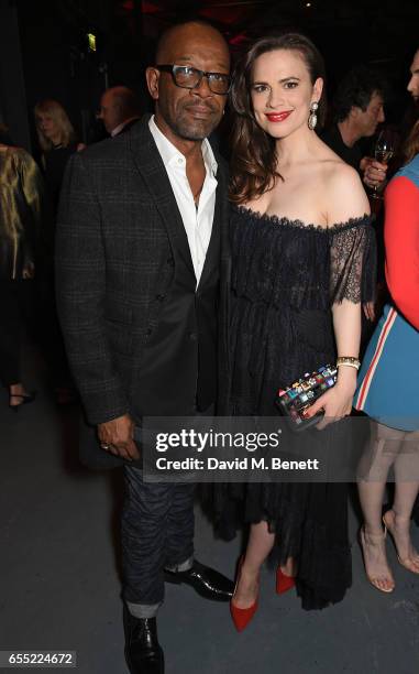 Lennie James and Hayley Atwell attend he THREE Empire awards at The Roundhouse on March 19, 2017 in London, England.