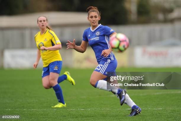 Jade Bailey of Chelsea in action during Chelsea FC Ladies vs Doncaster Rovers Ladies on March 19, 2017 in Staines, England.