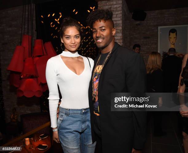 Model Shanina Shaik and DJ Ruckus attend day three of TAO, Beauty & Essex, Avenue and Luchini LA Grand Opening on March 18, 2017 in Los Angeles,...