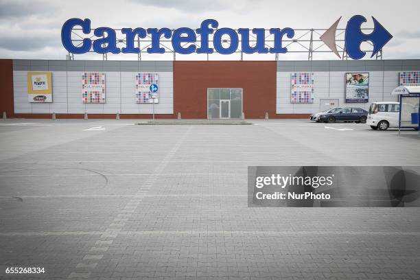 Carrefour supermarket in Bydgoszcz, Poland, on 19 March, 2017.
