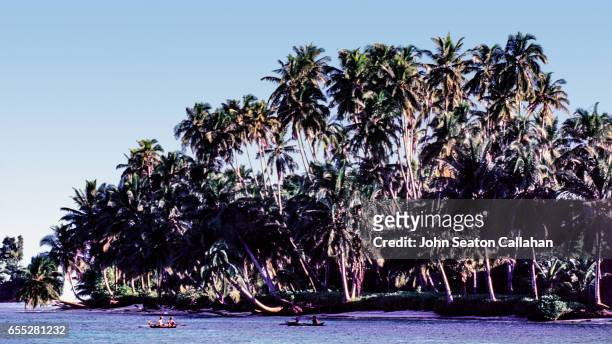 island in the mentawai islands - indonesia mentawai canoe stock pictures, royalty-free photos & images