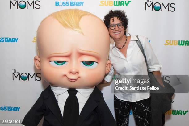 Marla and Boss Baby attend Mamarazzi Screening Of "The Boss Baby" Frazee at Dolby 88 Theater on March 19, 2017 in New York City.