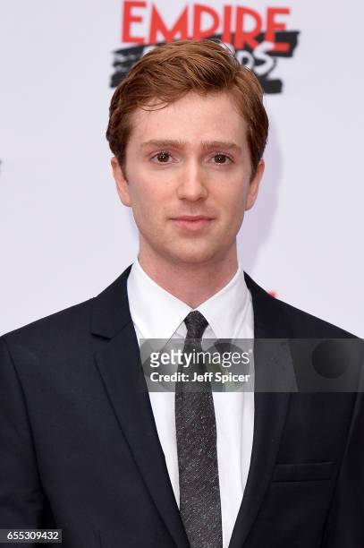 Actor Luke Newberry attends the THREE Empire awards at The Roundhouse on March 19, 2017 in London, England.
