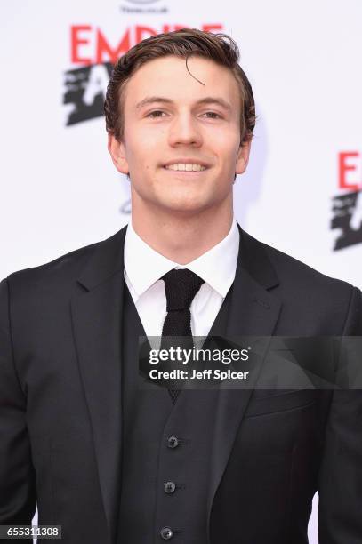 Actor Leo Suter attends the THREE Empire awards at The Roundhouse on March 19, 2017 in London, England.