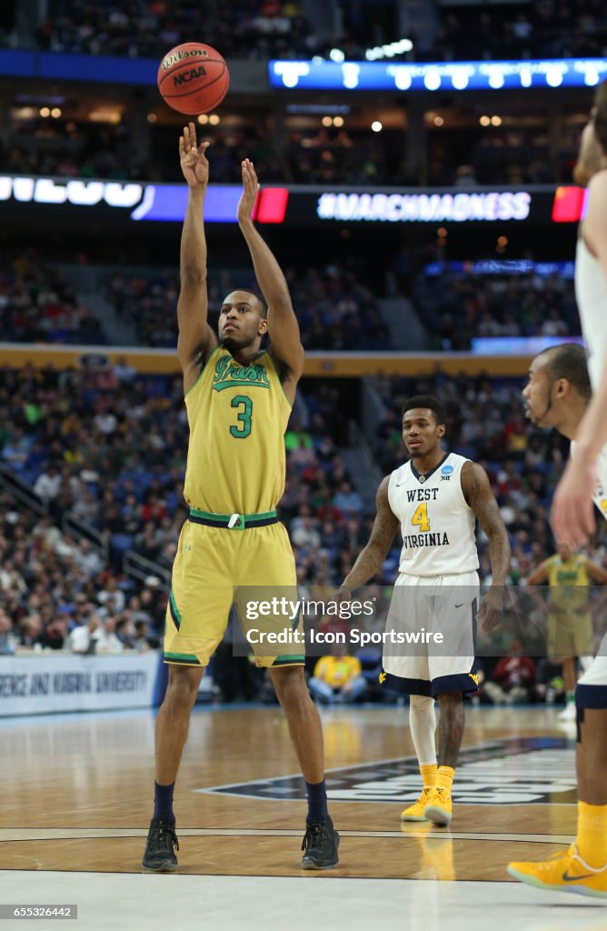 NCAA BASKETBALL: MAR 18 Div I Men's Championship - Second Round - Notre Dame v West Virginia