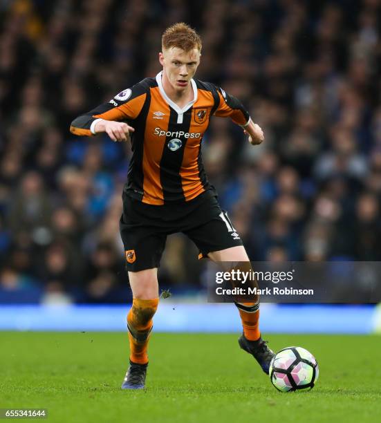 Sam Clucas of Everton during the Premier League match between Everton and Hull City at Goodison Park on March 18, 2017 in Liverpool, England.
