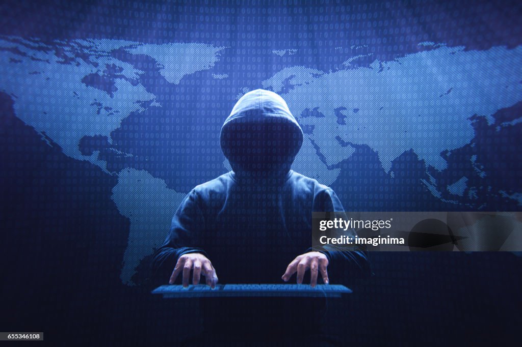 Hacker de computador anônimo
