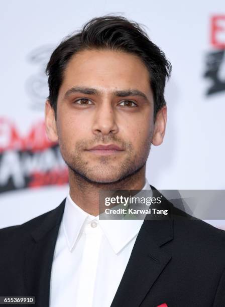 Luke Pasqualino attends the THREE Empire awards at The Roundhouse on March 19, 2017 in London, England.