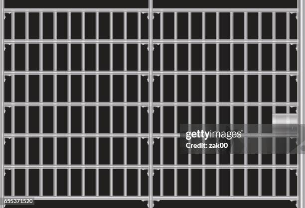 prison grid - man and machine stock illustrations