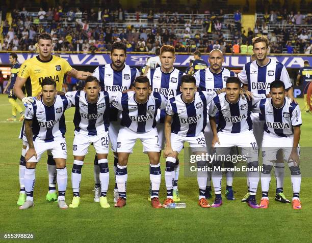 Players of Talleres pose for a photo prior to the first during a match between Boca Juniors and Talleres as part of Torneo Primera Division 2016/17...