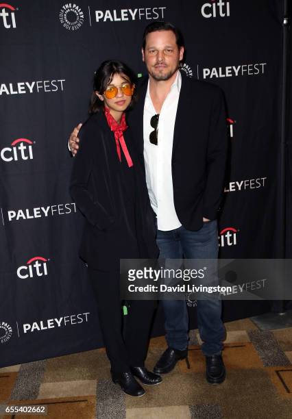 Actor Justin Chambers and daughter Eva Chamber attend The Paley Center for Media's 34th Annual PaleyFest Los Angeles presentation of "Grey's Anatomy"...