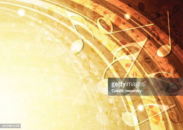 abstrakte gold musik hintergrund vektorgrafik - gold rush stock-grafiken, -clipart, -cartoons und -symbole