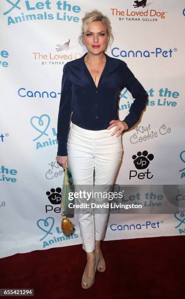 Actress Elaine Hendrix attends the Let The Animals Live Gala at the Olympic Collection Banquet & Conference Center on March 19, 2017 in Los Angeles,...