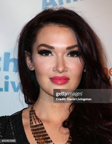 Actress/singer Emii attends the Let The Animals Live Gala at the Olympic Collection Banquet & Conference Center on March 19, 2017 in Los Angeles,...