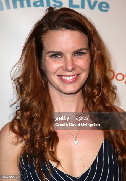 Actress Catherine Annette attends the Let The Animals Live Gala at the Olympic Collection Banquet & Conference Center on March 19, 2017 in Los...
