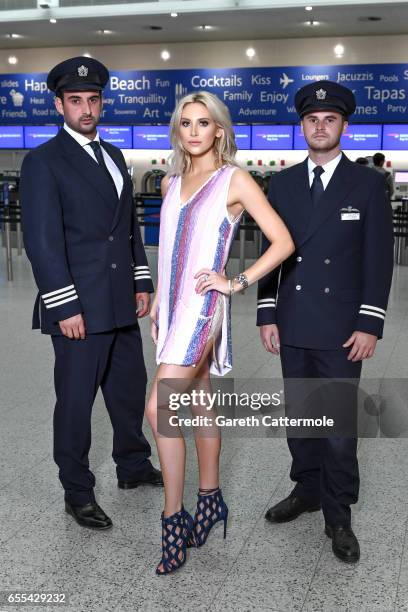 Made in Chelsea star Stephanie Pratt, who went to college in San Francisco, glows in a photoshoot with British Airways pilots to celebrate the...