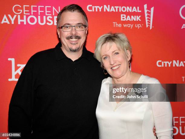 Vince Gilligan and Holly Rice attend Geffen Playhouse's 15th Annual Backstage at the Geffen Fundraiser at Geffen Playhouse on March 19, 2017 in Los...