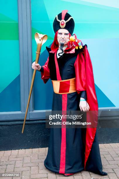 Cosplayer as Jafar from Aladdin during the MCM Birmingham Comic Con at NEC Arena on March 19, 2017 in Birmingham, England.