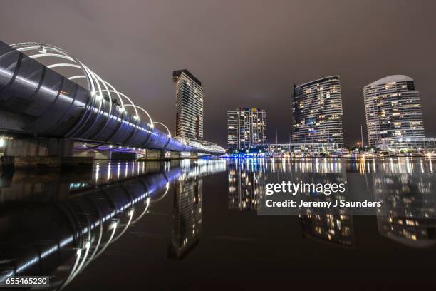 yarra river esplanade - melbourne bridge stock pictures, royalty-free photos & images