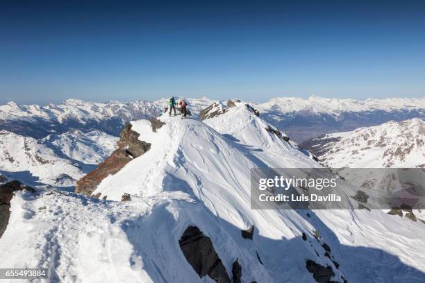 mont fort. verbier. switzerland - dents du midi stock-fotos und bilder