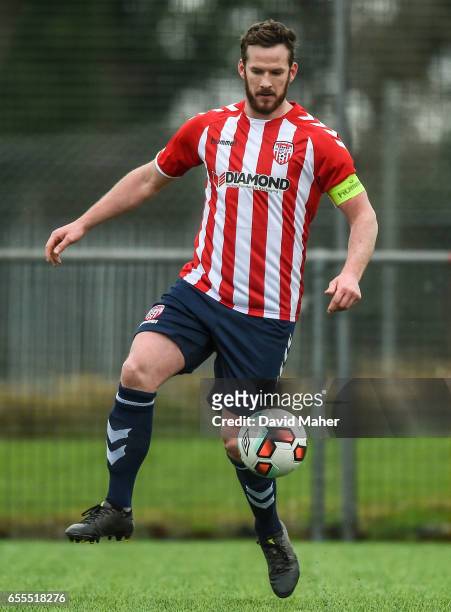 , Ireland - 6 February 2017; Ryan McBride of Derry City during a pre-season friendly match between UCD and Derry City at the AUL Complex, Clonshaugh,...