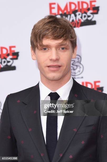 Actor Billy Howle attends the THREE Empire awards at The Roundhouse on March 19, 2017 in London, England.