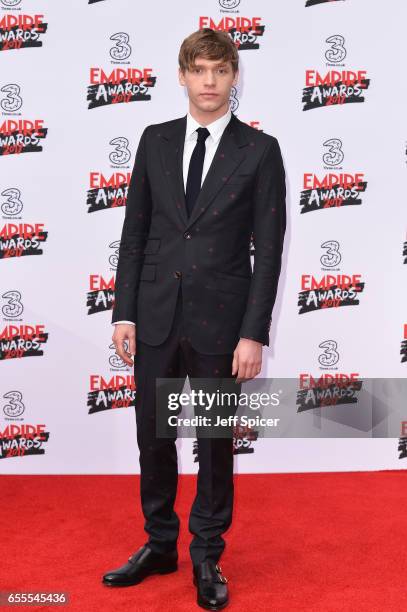 Actor Billy Howle attends the THREE Empire awards at The Roundhouse on March 19, 2017 in London, England.