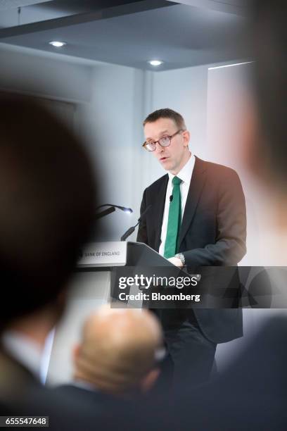 Sam Woods, deputy governor for prudential regulation at the Bank of England and chief executive officer of the Prudential Regulation Authority ,...