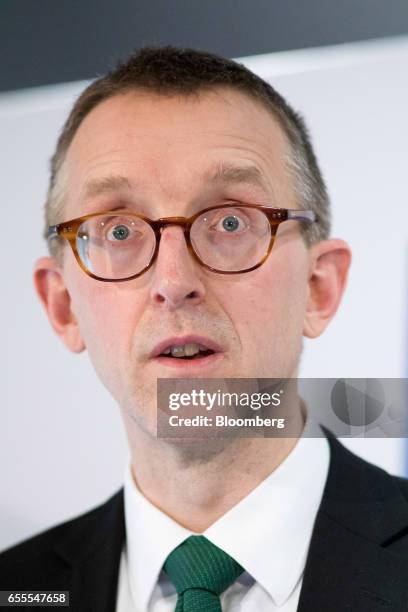 Sam Woods, deputy governor for prudential regulation at the Bank of England and chief executive officer of the Prudential Regulation Authority ,...