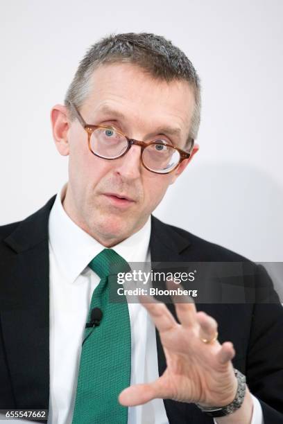 Sam Woods, deputy governor for prudential regulation at the Bank of England and chief executive officer of the Prudential Regulation Authority ,...