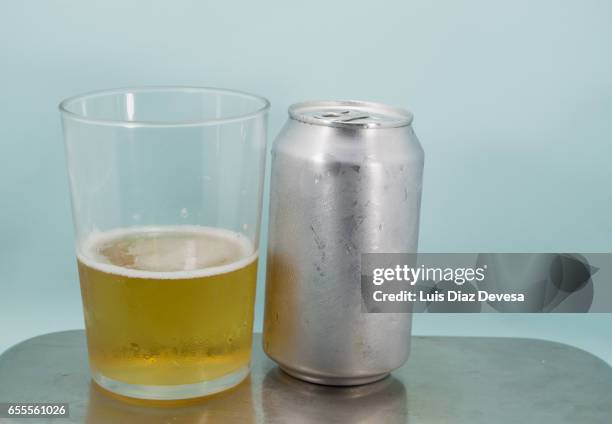 glass of beer and tin - freeze ideas stock pictures, royalty-free photos & images