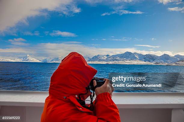 hurtigruten cruise in kangerlussuaq fjord - kangerlussuaq stock pictures, royalty-free photos & images