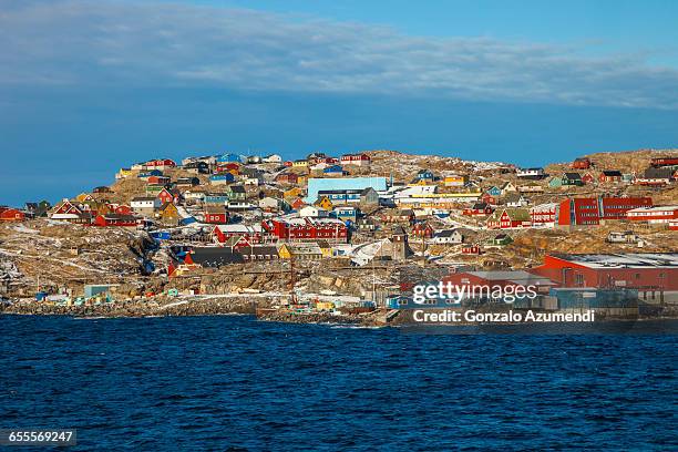 umanak in greenland - uummannaq stock pictures, royalty-free photos & images
