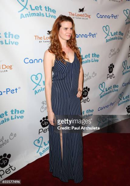 Actress Catherine Annette attends the "Let The Animals Live" gala at The Olympic Collection Banquet & Conference Center on March 19, 2017 in Los...