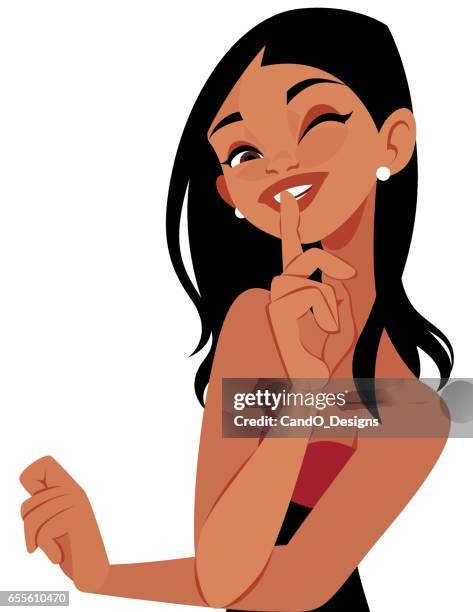 secret girl - hawaiian ethnicity stock illustrations