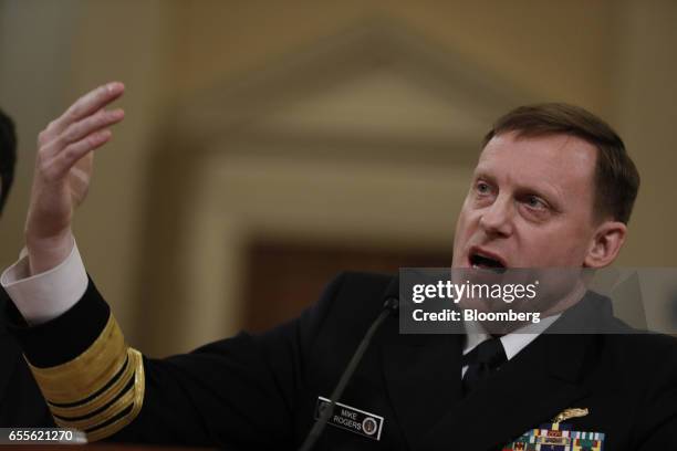 Michael Rogers, director of the U.S. National Security Agency , speaks during a House Intelligence Committee hearing in Washington, D.C., U.S., on...