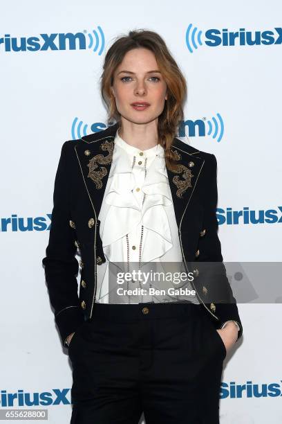 Actress Rebecca Ferguson visits at SiriusXM Studios on March 20, 2017 in New York City.